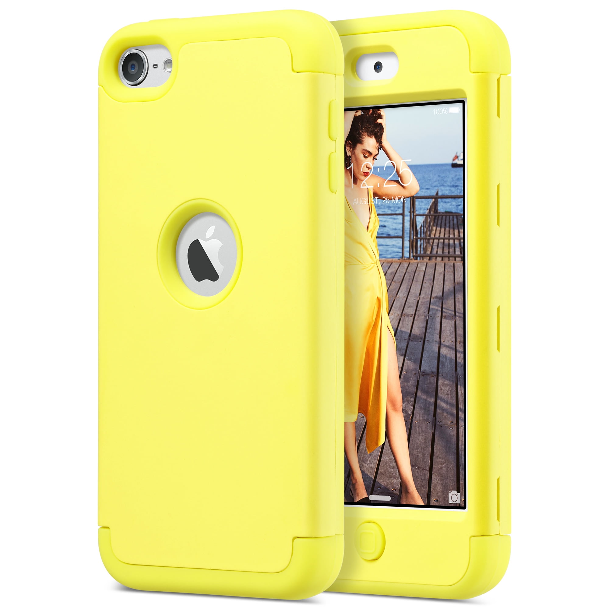 Hard & Soft Rubber Hybrid Armor Impact Case Skin For iPod Touch 5th & 6th Gen 