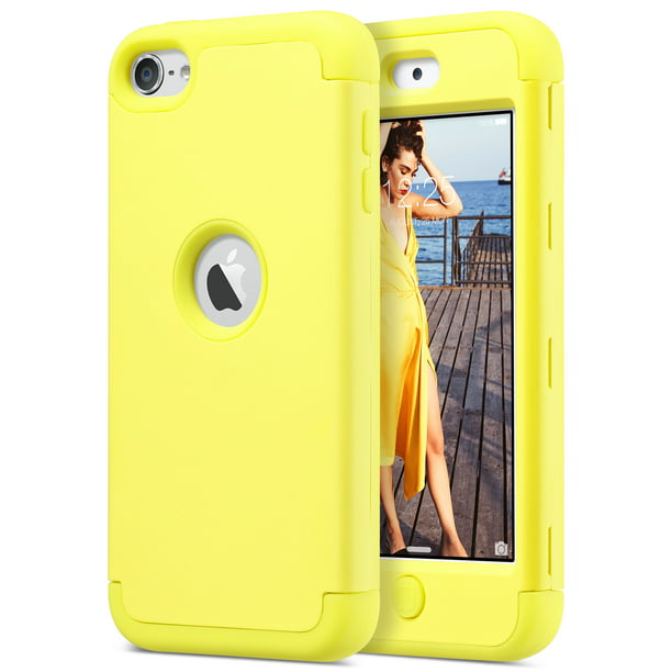 Pak om te zetten Planeet scannen ULAK iPod Case for 7th 6th 5th generation, iPod Touch 7 6 5 Case Heavy Duty  Knox Armor Cover for Apple iPod Touch 5th/6th/7th Gen, Yellow - Walmart.com
