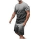 thumbnail image 1 of Mens Pantalones Casuales Cuello Redondo Impresión de Manga Corta Blusa Y Pantalones Cortos Traje, Pantalones de Traje para Hombres, 1 of 5