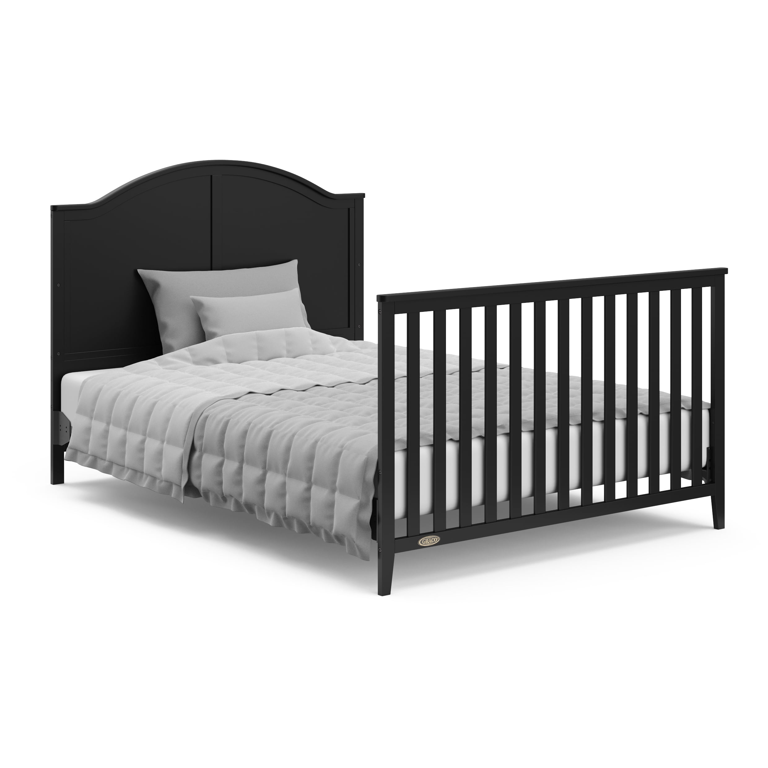 Graco Wilfred 5-in-1 Convertible Baby Crib, Black