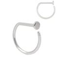 thumbnail image 1 of D-Shaped Nose Hoop Surgical Steel 16G - 3/8" (10 mm), 1 of 1