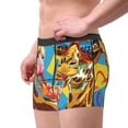 thumbnail image 4 of Daiia Colorful Giraffes with Drinks Men's Underwear Boxer Briefs, Cotton Stretch Moisture-Wicking Underwear-Large, 4 of 9