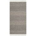 thumbnail image 6 of SAFAVIEH Montauk Karlene Geometric Striped Cotton Runner Rug, Ivory/Anthracite, 2'3" x 22', 6 of 8