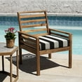 thumbnail image 2 of Cabana Stripe Black & Ivory Premium Dining Seat Cushion (2-Pack), 2 of 8