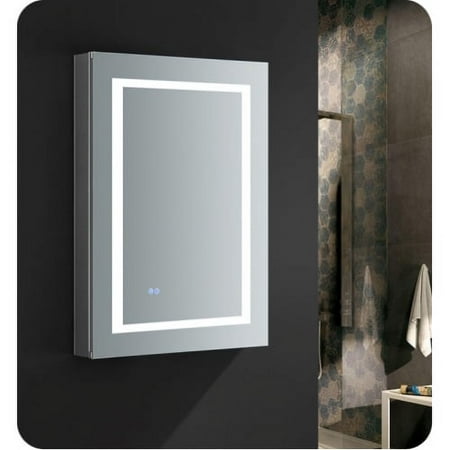 Fresca Spazio 24" Modern Aluminum Bathroom Medicine Cabinet in Mirrored