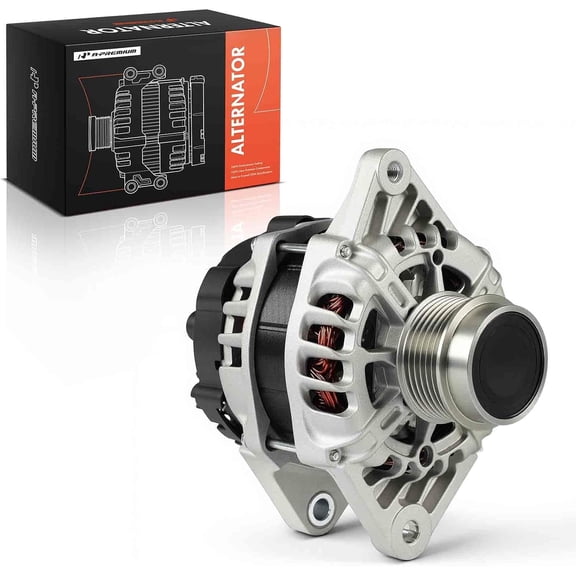 A-Premium Alternator Compatible with Kia Soul 2012 2013 1.6L, 12V 90A 6-Groove Decoupler Pulley Clockwise, 2 Pins, Replace# 37300-2B150, 373002B150, 37300-2B150R, 2613746