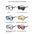thumbnail image 3 of Maytalsory Hommes Femmes Pince Magnétique pour Lunettes de Soleil Anti-Adsorption Colorée Pièce Suspendue Éblouissement Conduite Lunettes de Vue Lunettes Hommes Ronde Pince pour Lunettes, 3 of 6