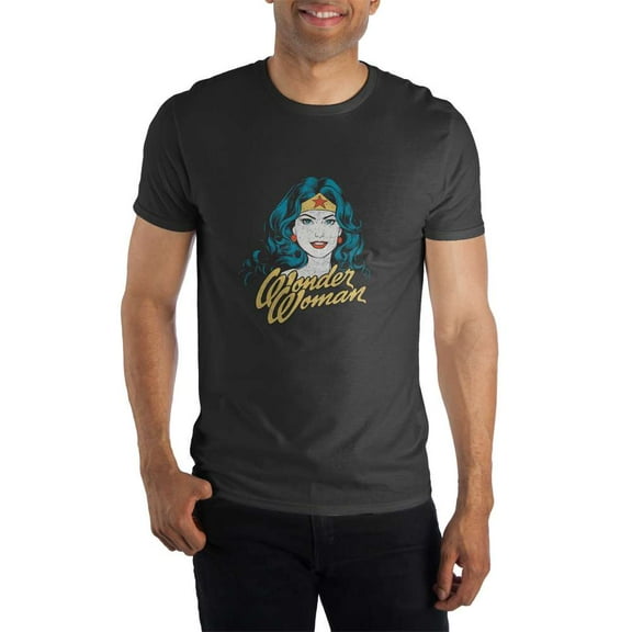 DC Comics Wonder Woman Black Tee Shirt T-Shirt-X-Large