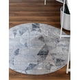 thumbnail image 5 of Unique Loom Caspian Collection Area Rug - Nowshahr (4' 1" Round Gray/Ivory), 5 of 6