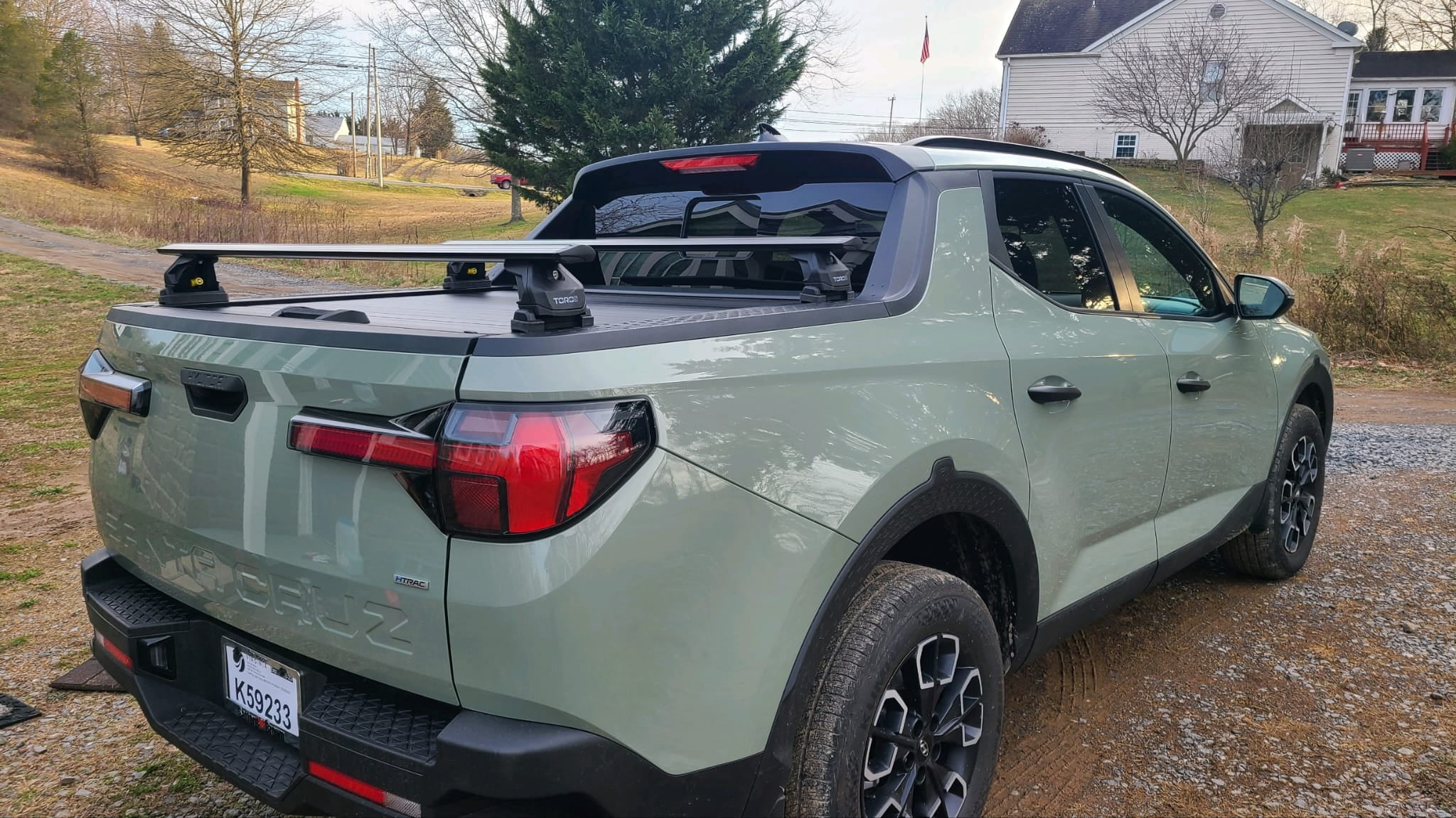 For Hyundai Santa Cruz Bed Rack Cross Bars Roof Rack Black
