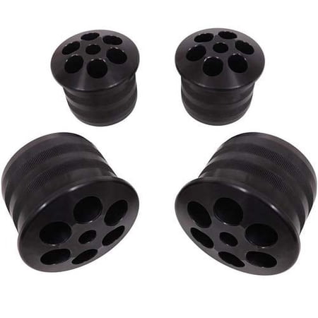 BMR 08-18 Dodge Challenger Aluminum Rear Cradle Bushings Kit - Black Anodized