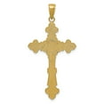 thumbnail image 4 of 14k Yellow Gold Polished Textured INRI Crucifix Fleur de Lis Charm Pendant, 4 of 7