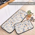 thumbnail image 6 of Dailycode 2 Pcs Kitchen Rug Set Non Slip Absorbent Soft Floor Mats for Kitchen Bathroom Colorful Shells Seaweed 19.7"x27.6"+19.7"x47.2", 6 of 7