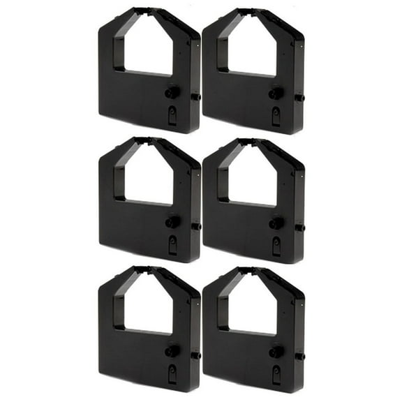 PrinterDash Compatible Replacement for Porelon 11538 Black Printer Ribbons (6/PK) - Replacement to Fujitsu D30L-2014-0096