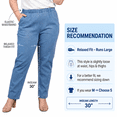 thumbnail image 6 of Turtle Bay New York Women's Lightweight Pull-On Stretch Denim Jeans, Elastic Waist Relaxed Fit Plus Sizes Available, 6 of 10
