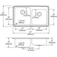 thumbnail image 5 of SS 37x22x10 Dbl Bowl Drop-in Sink, 5 of 7