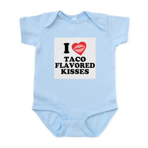 CafePress - Taco Flavored Kisses Infant Creeper - Baby Light Bodysuit, Size Newborn - 24 Months