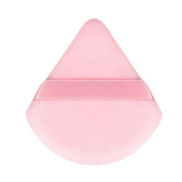 Triangular Velvet Powder Puff, 1 Piece, Pizza Powder, Mini Face Makeup Sponge, Cosmetic, Washable, Lightweight, Makeup Tool