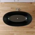 thumbnail image 4 of MEDUNJESS 55" Solid Surface Resin Freestanding Bathtub, Modern Stone Resin Soaking Tubs Freestanding Bathtub, Matte Black, 4 of 11