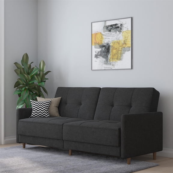 DHP Andora Coil Futon, Gray Linen