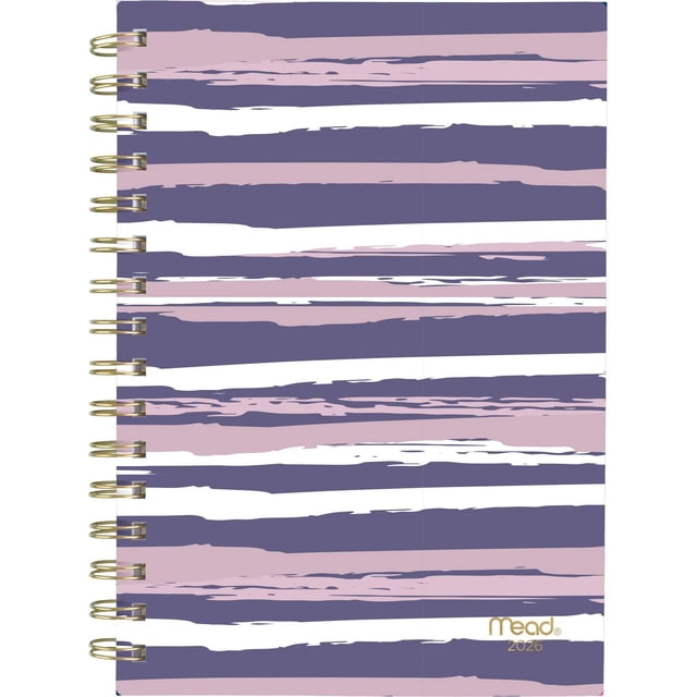 2026 Mead® Purple Lines Small Weekly Clear Poly Cover Planner
