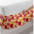 thumbnail image 2 of Colorful Bed Skirt, Watercolor Style Wildflowers with Botanical Elements in Warm Tones Blooming Petals, Elastic Bedskirt Dust Ruffle Wrap Around for Bedding Decor, 4 Sizes, Multicolor, by Ambesonne, 2 of 2