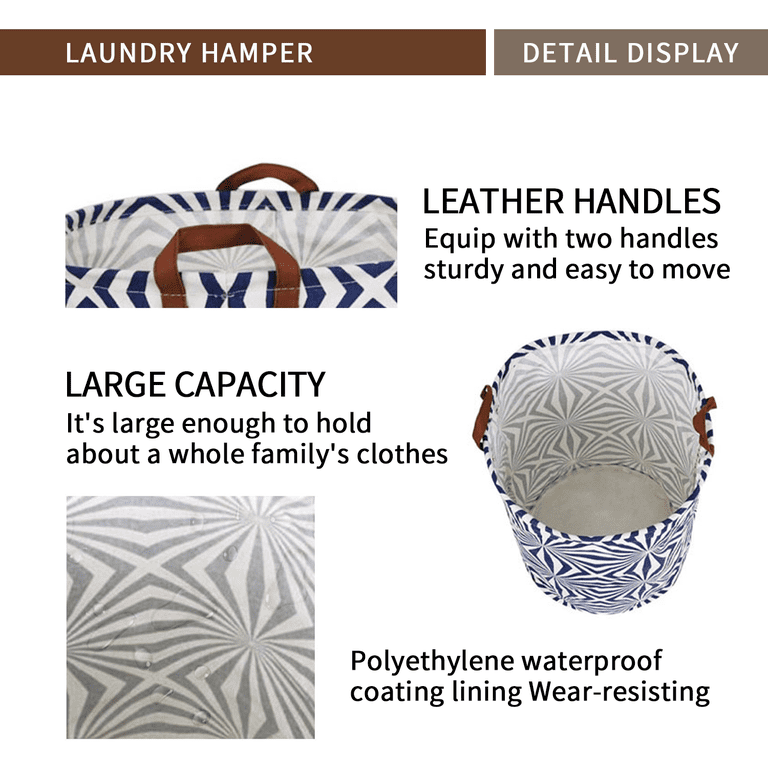 Collapsible Round Waterproof Laundry Basket photo 3