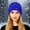 Blue, variant on KANG Fashion Rhinestone Embellishment Cold Hat Fall And Winter Fashion Versatile Pullover Knit Hat Punk Style With Hat Black One Size