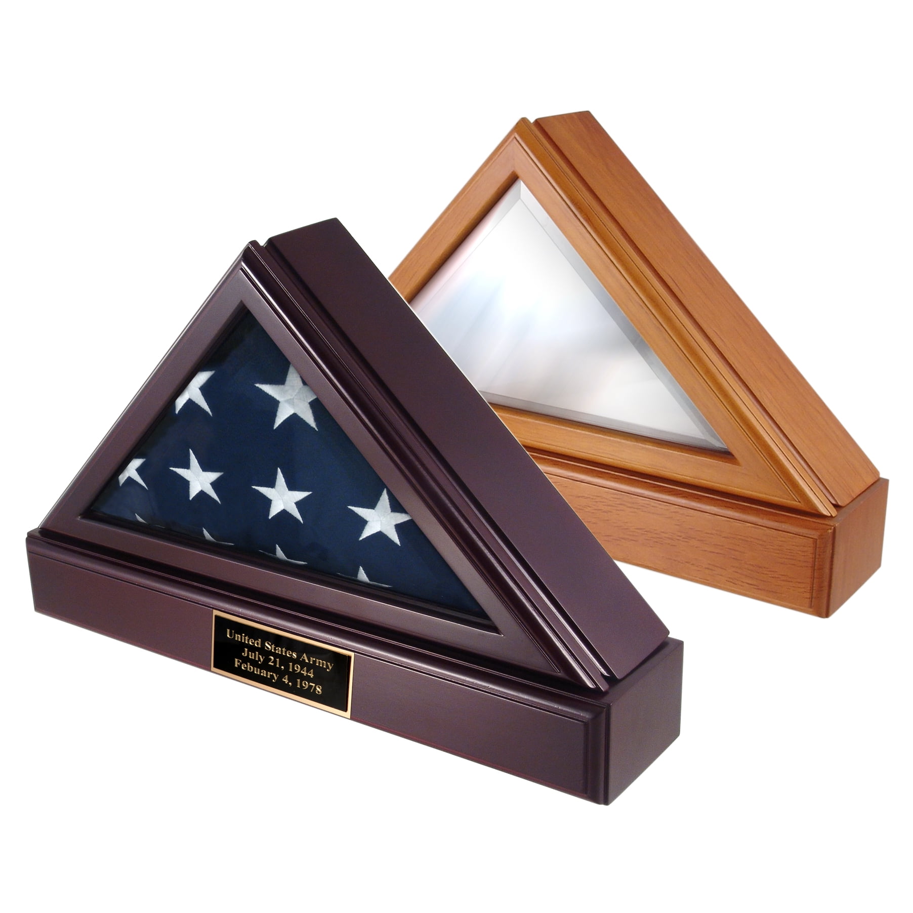 Officers Flag Display Case AND Pedestal for 3ft x 5ft Flag Cherry