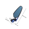 thumbnail image 4 of unbranded Handlebar Rear View Mirrors 1 Pair for Motorcycle and Scooter Riders, 4 of 6