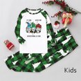 thumbnail image 4 of Green Plaid Gnome Matching Family Christmas Pajamas Matching With Dog Funny Saying “It’s Fine. We’re Fine. Everything Is Fine", 4 of 7