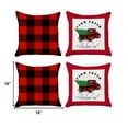 thumbnail image 3 of Set of 4 Red Plaid and Red Truck Throw Pillows, 3 of 3