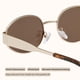 thumbnail image 3 of Livho 2025 Gafas de sol ovaladas de moda - Elegantes tonos polarizados para todos los días - Marcos de metal retro, 3 of 5