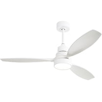 Sofucor 52-Inch Modern Ceiling Fan with Light and Remote Control, White Finish and DC motor