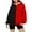 Red-sweatshirt for women, variant on Dazajoo Womens Color Block Sweatshirts Long Sleeve Oversized Hoodies with Pocket Lightweight Workout Athletic Pullover Tops Fall Fashion Outfits,Black,L