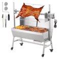 thumbnail image 3 of KFFKFF Charcoal Spit Rotisserie Grill, Windscreen-Protected, BBQ for Whole Pig, Lamb, Goat, 35" Size, Supports Up to 90 Lbs, Includes Electric 42W Motor, Stainless Steel Construction, 3 of 9
