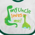 thumbnail image 4 of Inktastic My Uncle Loves Me Boys Baby Bib, 4 of 4