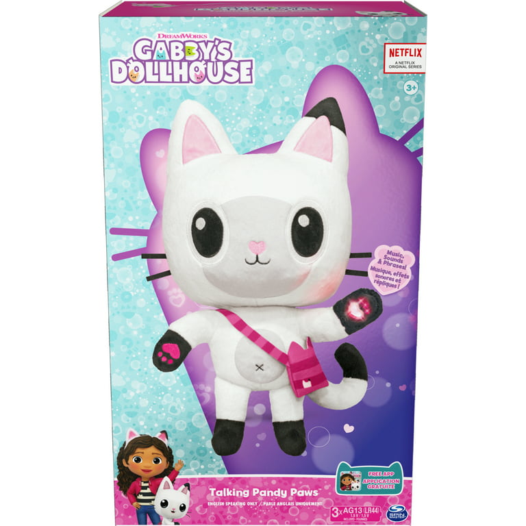  Gabby's Dollhouse, 13-inch Talking Pandy Paws Plush Toy with  Lights, Music and 10 Sounds and Phrases : Toys & Games