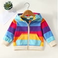 thumbnail image 2 of THDHVS Hoodies for Teen Girls,Girls Sweatshirt,Hoodie for Kids with Colorful Stripe Long Sleeve Sweatshirt for Teen Girls with Kangaroo Pocket Blue 9-12 Months, 2 of 7