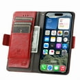 thumbnail image 2 of Decase for iPhone 14 Pro Max Flip Wallet Cover,Shockproof Flip Kickstand PU Leather Case with Cash & Card Slots Holder Cover, Business PU Leather Wallet Phone Case for iPhone 14 Pro Max,Red, 2 of 8