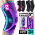 thumbnail image 1 of Rodillera DR. BRACE ELITE con estabilizador de tamaño (paquete de 2). Rodillera para mujeres y hombres, ideal para entrenamiento, deportes y uso diario. Manga de compresión para máxima sujeción del do, 1 of 5