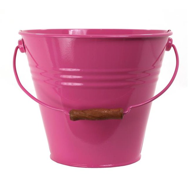 5202E HPK S-S Bac de Recyclage en Acier Inoxydable Galvanisé Émaillé-Récipient de Stockage, Rose Vif