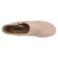 thumbnail image 3 of Soda Flat Women Chelsea Shoes Side Zipper Canvas Suede Casual High Top Hidden Platform Sneakers White Sole Flatform Cushion Foam booties ROUTE-G Suede Pink Blush 7.5, 3 of 5