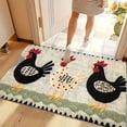 thumbnail image 4 of Welcome Doormat with Rabbit Chick Cow Designs Non Slip Silicone Back Doormat for Front Door Entryway Kitchen Bathroom Porch Indoor Outdoor Decorative Rug Water Absorbent Doormat for Home Decor, 4 of 7