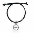 thumbnail image 1 of Unplug Quote Bracelet Leather Rope Wristband Black Jewelry, 1 of 3