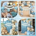 thumbnail image 4 of Blue Birthday Decorations for Girls Women, Blue Party Decor with Dusty Blue Gold Balloons Happy Birthday Banner Birthday Sash Tablecloth Fringe Curtain, 4 of 7