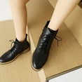 thumbnail image 4 of Fesfesfes Ankle Boots for Women Decorative Buckle Side Zipper Strap Round Low Heel 7.5(40), 4 of 5