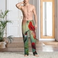 thumbnail image 6 of Lsque Hummingbird Floral Paradise Print Men's Pajama Pants, Lounge Pant - Comfortable Home Wear,Elastic Waistband, Stylish Design-XX-Large, 6 of 9