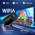 thumbnail image 4 of Mini proyector Gaimoo GM200 con WiFi 6 y Bluetooth 5.2, compatible con 4K y 1080P, 4 of 7