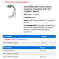 thumbnail image 2 of Manifold Absolute Pressure Sensor Connector - Compatible with 1982 - 1998 Buick Skylark 1983 1984 1985 1986 1987 1988 1989 1990 1991 1992 1993 1994 1995 1996 1997, 2 of 2